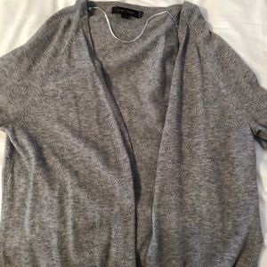 grey cardigan